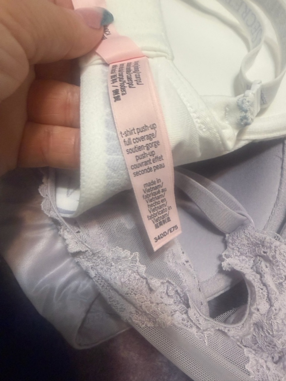 Victoria's Secret Navy and Light Pink Molded Push-Up Bras - Picture 5 of 5